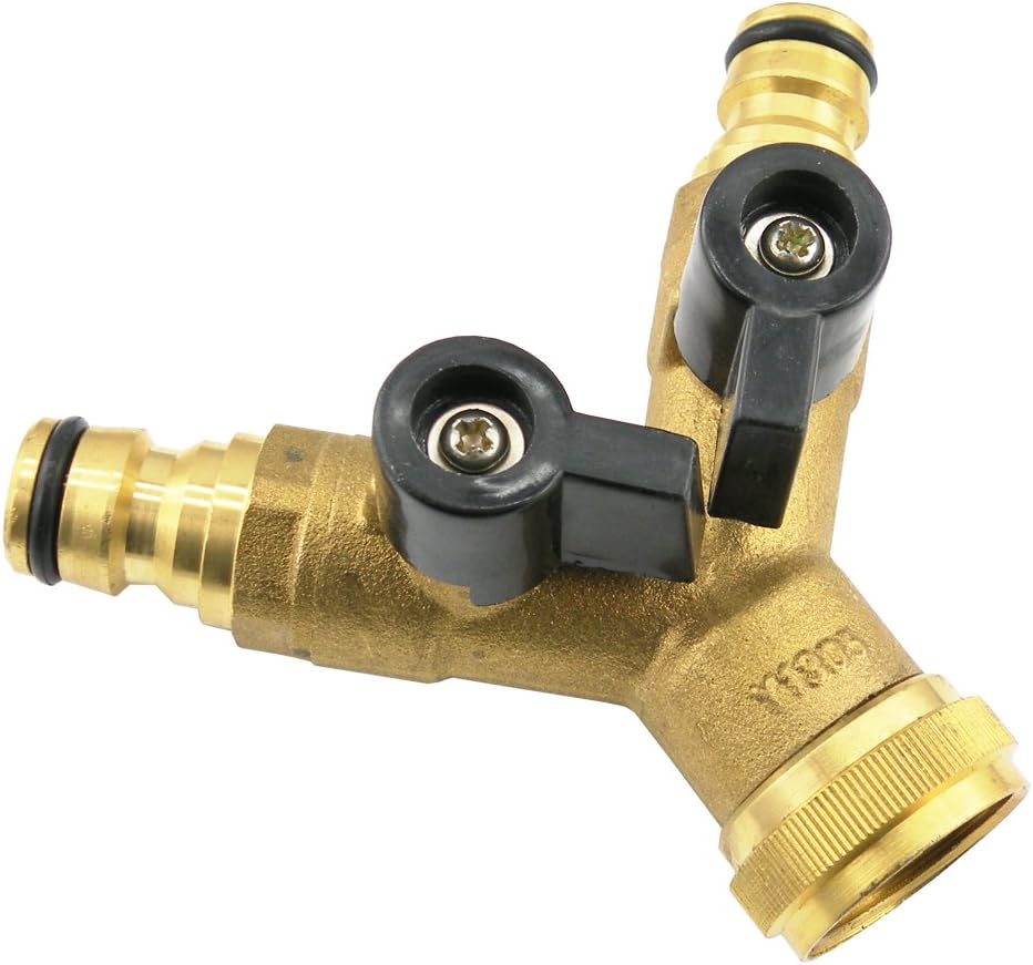 'Gardena 3 Way Y Splitter with G 3/4 Female Thread Water Tap Valve