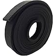 Neoprene Foam Strip Roll by Dualplex, 1" Wide x 10' Long x 1/8" Thick, Non Adhesive Weather Seal High Density Stripping – Weather Strip Roll Insulation Foam Strips - 10 Feet Long