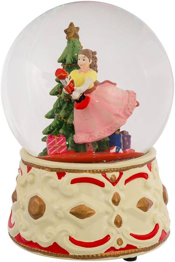 Nutcrackers - Kurt Adler Clara Musical Water Globe with Nutcracker , 5.5-Inch
