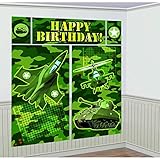 Camouflage Scene Setters Wall Decorating Kit, Birthday