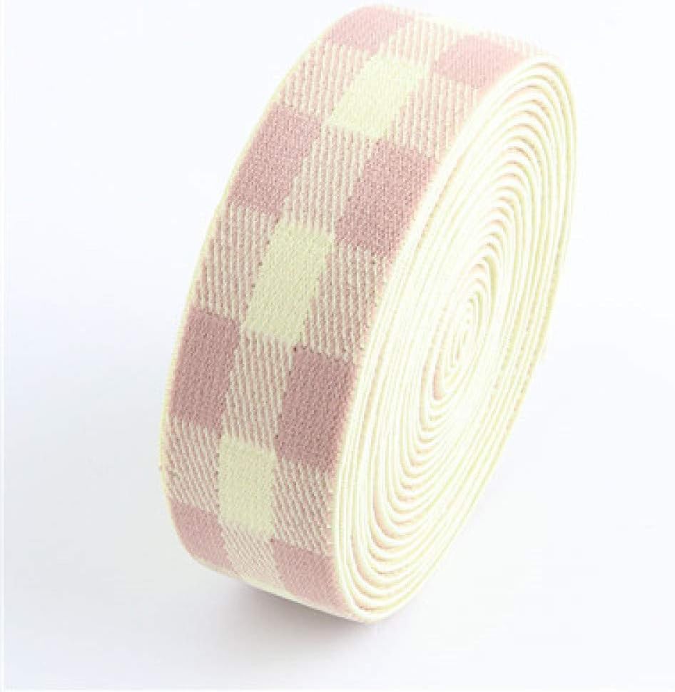 Deirdre Agnes 25mm grid elastic ribbon sewn elastic ribbon stripe lace fabric ribbon clothing accessories elastic ribbon 1m