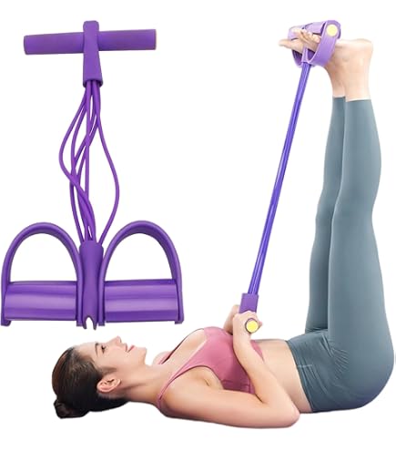 Bandes De Résistance Fitness 4 Tubes Avec Poignées Et Pédales - Pour étirement, Musculation Maison - Homme/femme - 3