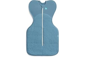 Love to Dream Warm Swaddle UP 2.5 TOG Baby Sleep Sack for Autumn & Winter | Arms Up Position for Self-Soothing, Calms Startle Reflex | Small 8-13 lbs, Storm Blue
