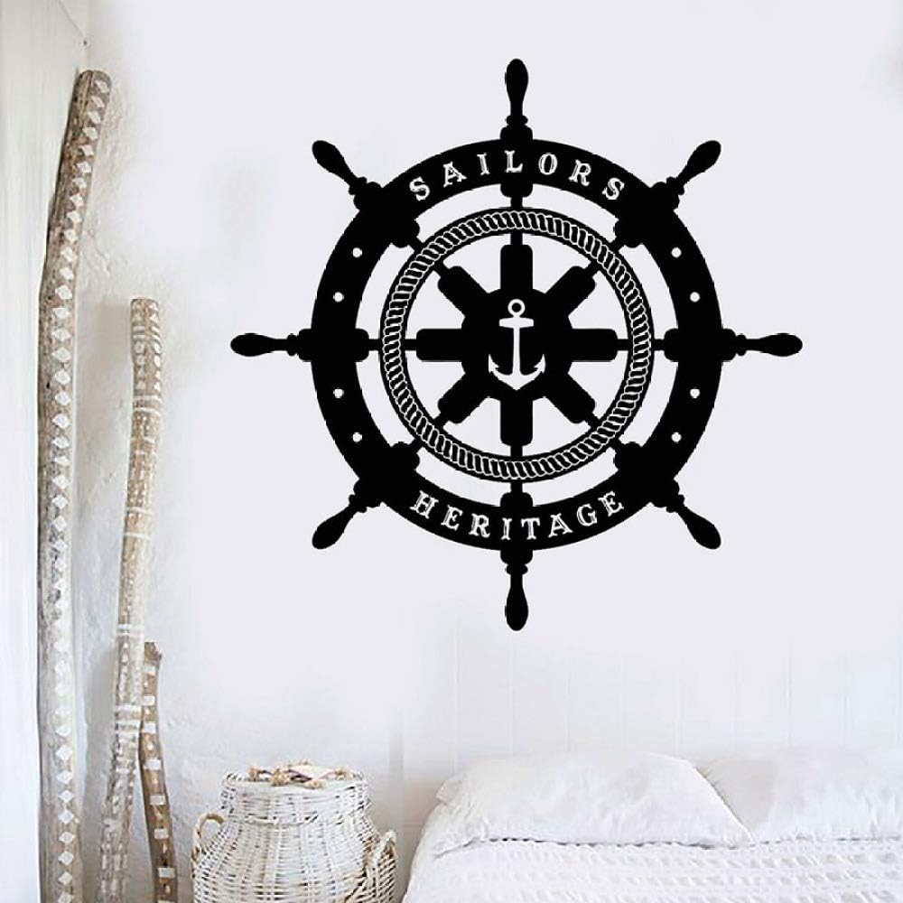 Moda Tatuajes de pared Timón Marinero Tema náutico Decoración del ...