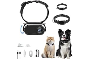 YipuVR Cat Collar Camera, 1080p Pet Collar Camera, 170° Wide Angle Dog CollarCamera, Mini Ipx7 Waterproof CatsCamera, JPEG Photo and Avi Video Formats, CatCam Pro for Cats Dogs Outdoor (Black)