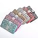 Iphone 7 Plus Wallet Case, 3D Bling Jelly Rhinestone PU Leather Wallet Flip Protective Skin Case with Magnetic Bling Button Card Slot Function for Apple Iphone 7 Plus 5.5 Inch (Purple)
