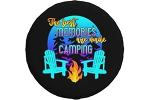 YIWUOUFA Spare Tire Cover The Best Memories are Made Camping Weatherproof Universal Wheel Protectors Camper Tire Covers for T