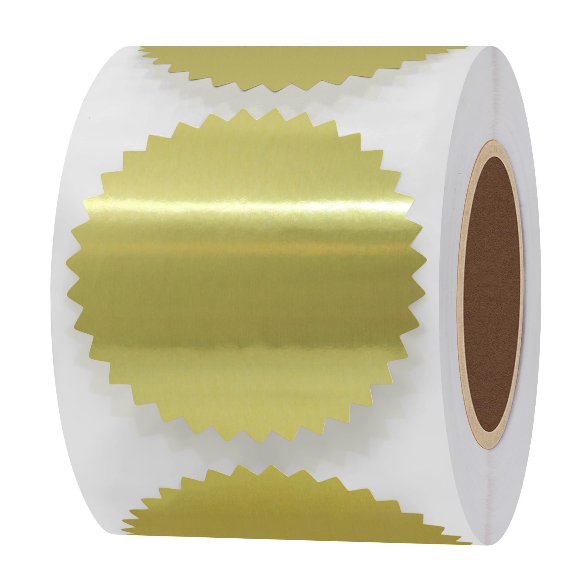 Hylabelest 2 Inch Bright Gold Certificate Wafer Seals Labels Awards Legal Embossing Stickers (Bright Gold)