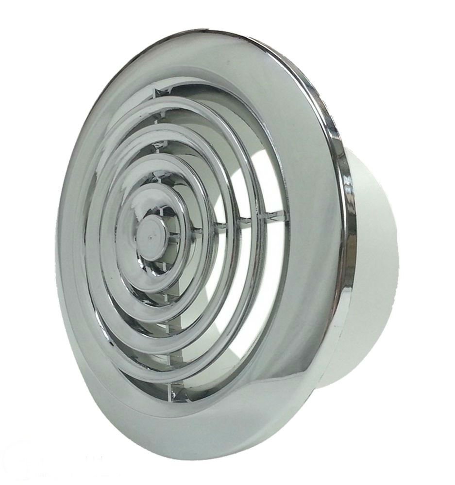 Blauberg UK DPR 100 CHROME Internal Ventilation Grille Round Chrome 4" 100mm