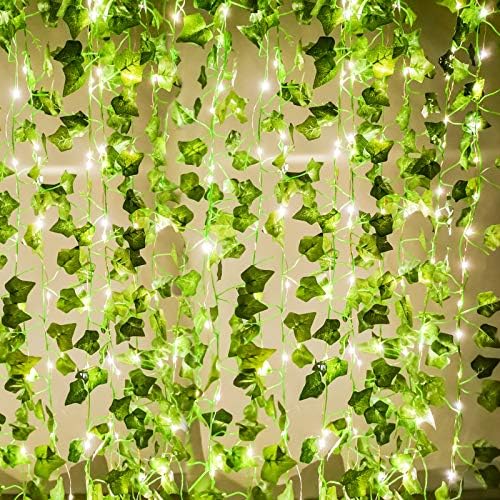 Joyhalo Fake Ivy with Strings Vines Artificial Ivy Leaf Plants, Silk
