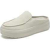 Rihero Women's Slip On Platform Mule Shoes Comfortable Memory Foam Lightweight Round Toe Clogs for Work Walking