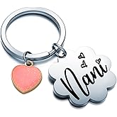 WSAORM Nani Gifts Nani Christmas Keychain For Nana Keychain For Grandma Birthday Gift For Gigi Mimi