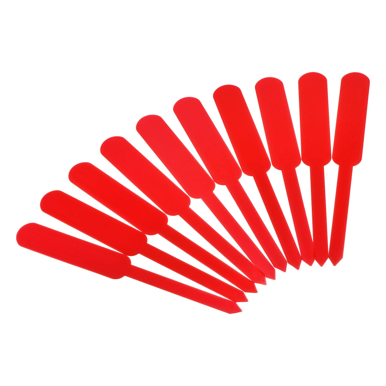PATIKIL Plant Labels, 100Pcs PP Rectangle Marker Tags for Outdoor Indoor Garden, Red