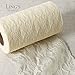 Ling's Moment Cream Lace Ribbon Roll 6 Inch x 24 Yards for Burlap Lace Table Runner Boho Vintage Woodland Greenery Wedding Bridal Baby Shower Party Decor Decorations