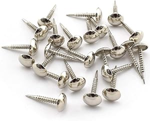 SDTC Tech 100-Pack Mini Round Head Furniture Thumb Pushpins Silver Decorative Upholstery Tacks Threaded Nails