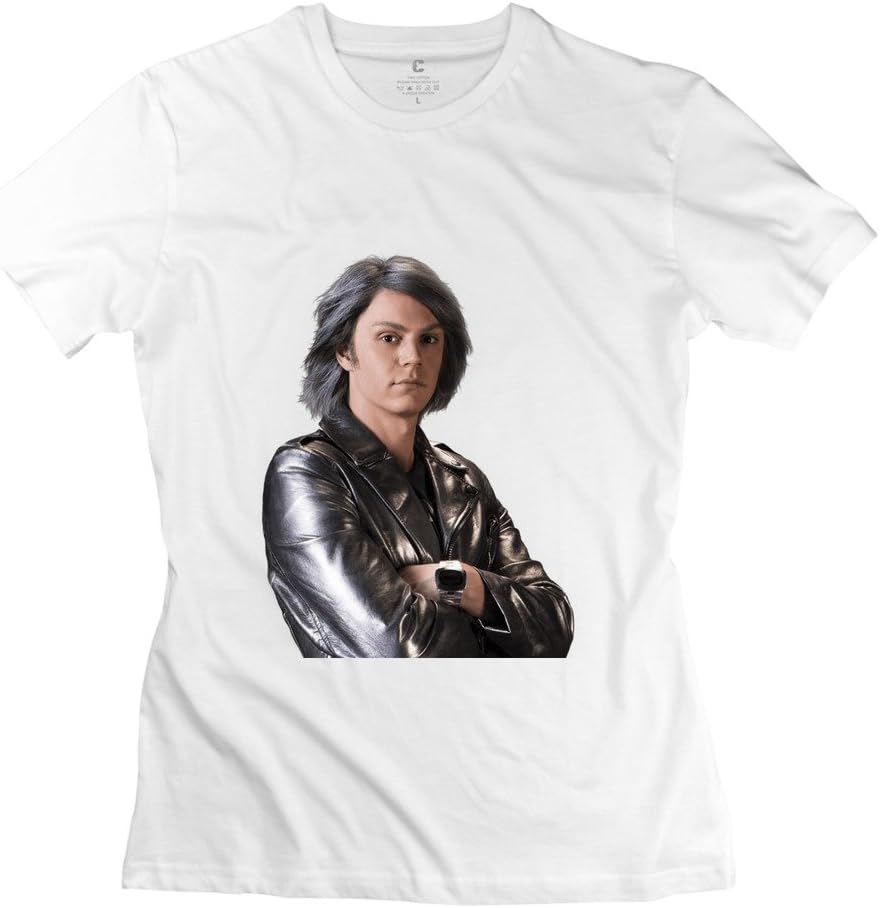 QDJT Women's Xmen Quicksilver T-Shirt White