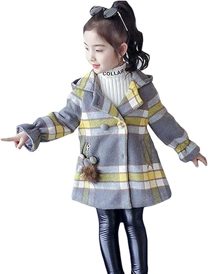 Amazon ダーセン 子供服 人気 女の子 アウター 防寒 キッズ ガールズ コート ジャケット おしゃれ 暖かい 可愛い キッズ アウター ブルゾン お洒落 ラシャコート トレンチコート 秋 冬 保温 長袖 女児 厚手 通園 通学 子供コート ファッション コート ジャケット
