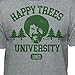 Bob Ross Happy Trees University Official Licensed Athletic Fit T-Shirt (Medium, Athletic Heather)
