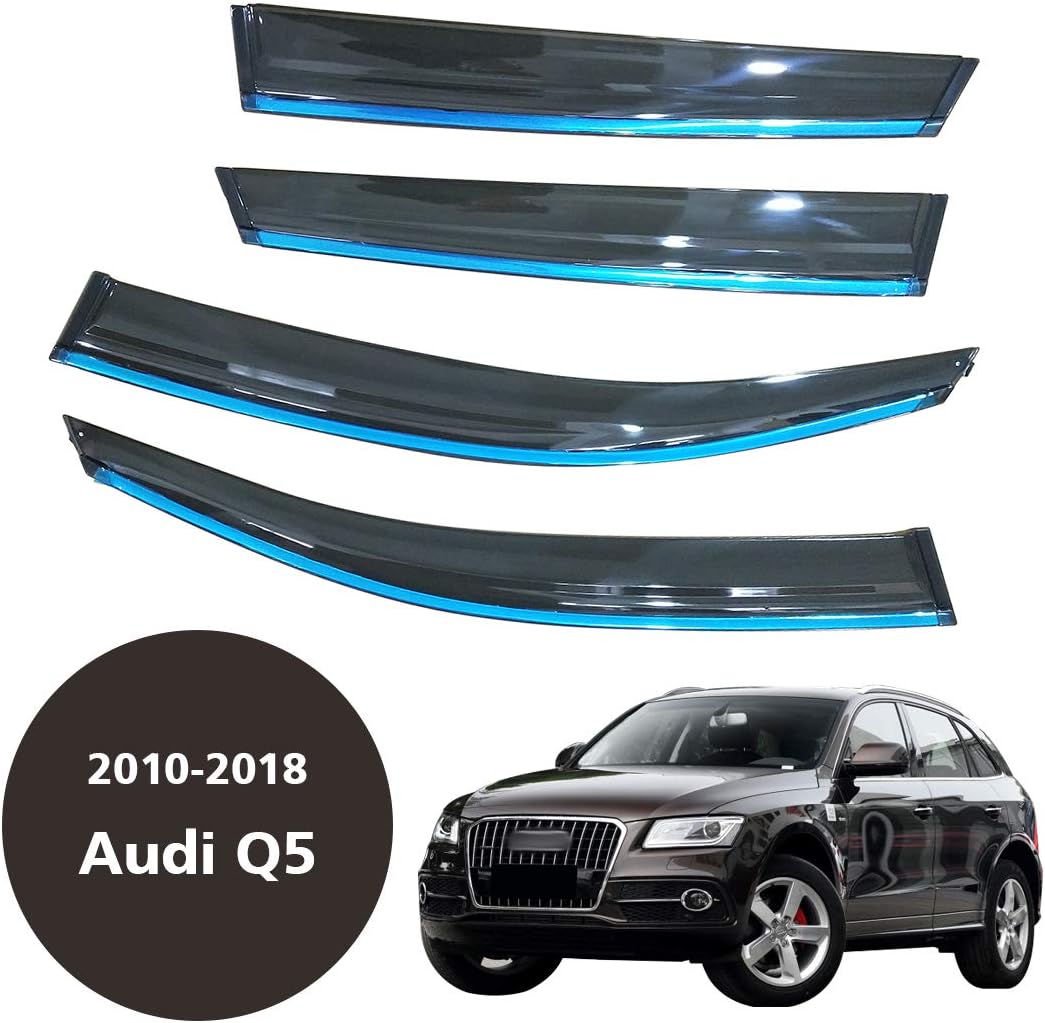 CStern Acrylic Glass Front & Rear Door Side Windows Wind Deflectors Sun