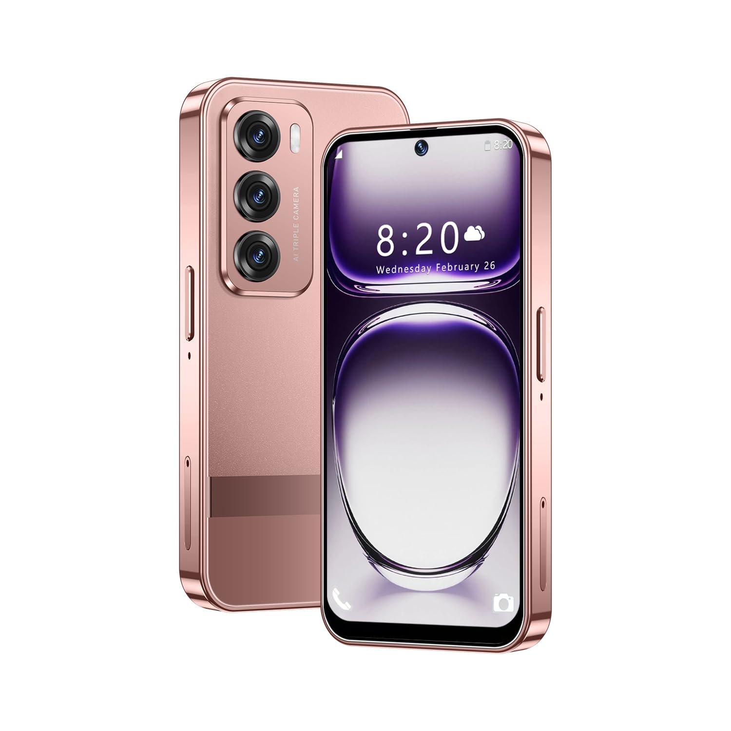 PrzSay mini Smartphone for Kids with 4.0 inch Small HD Screen, 3GB RAM+32GB ROM,4G Dual SIM,Android 10.0,WiFi,Bluetooth,FM,GPS Pocket Phone (Reno12mini-Gold)