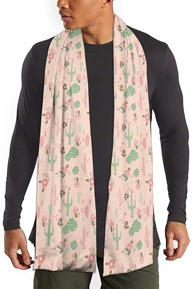 MoMo Cactus Flores FlMouths melocotón Blush Hombres bufanda de la