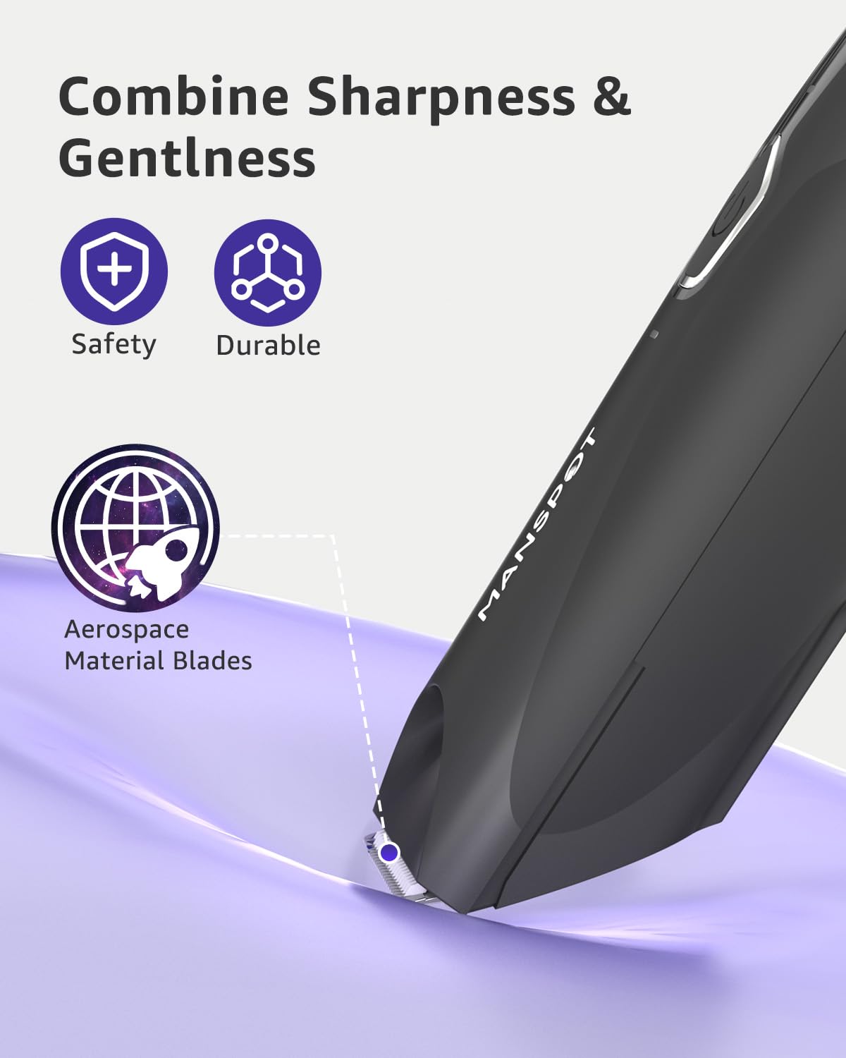 MANSPOT Manscape Body Trimmer for Men, Dual Head Foil Blades Ball Trimmer/Shaver, Pubic Groin Hair Trimmer Waterproof Foil Shaver Mens Grooming Trimmer 90 Minutes Shaving After Fully Charged