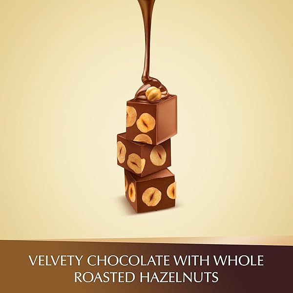 LINDT NUXOR MILK CHOCOLATE CANDY, CHOCOLATE WITH WHOLE ROASTED HAZELNUTS, 5.8 OZ. BOX