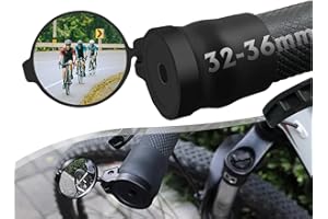 Arkham Bicycle Mirror for Handlebars, Mini Rear View Mirror Foldable Rubber Mounting Sleeve for Handlebars, Handlebar End Whe