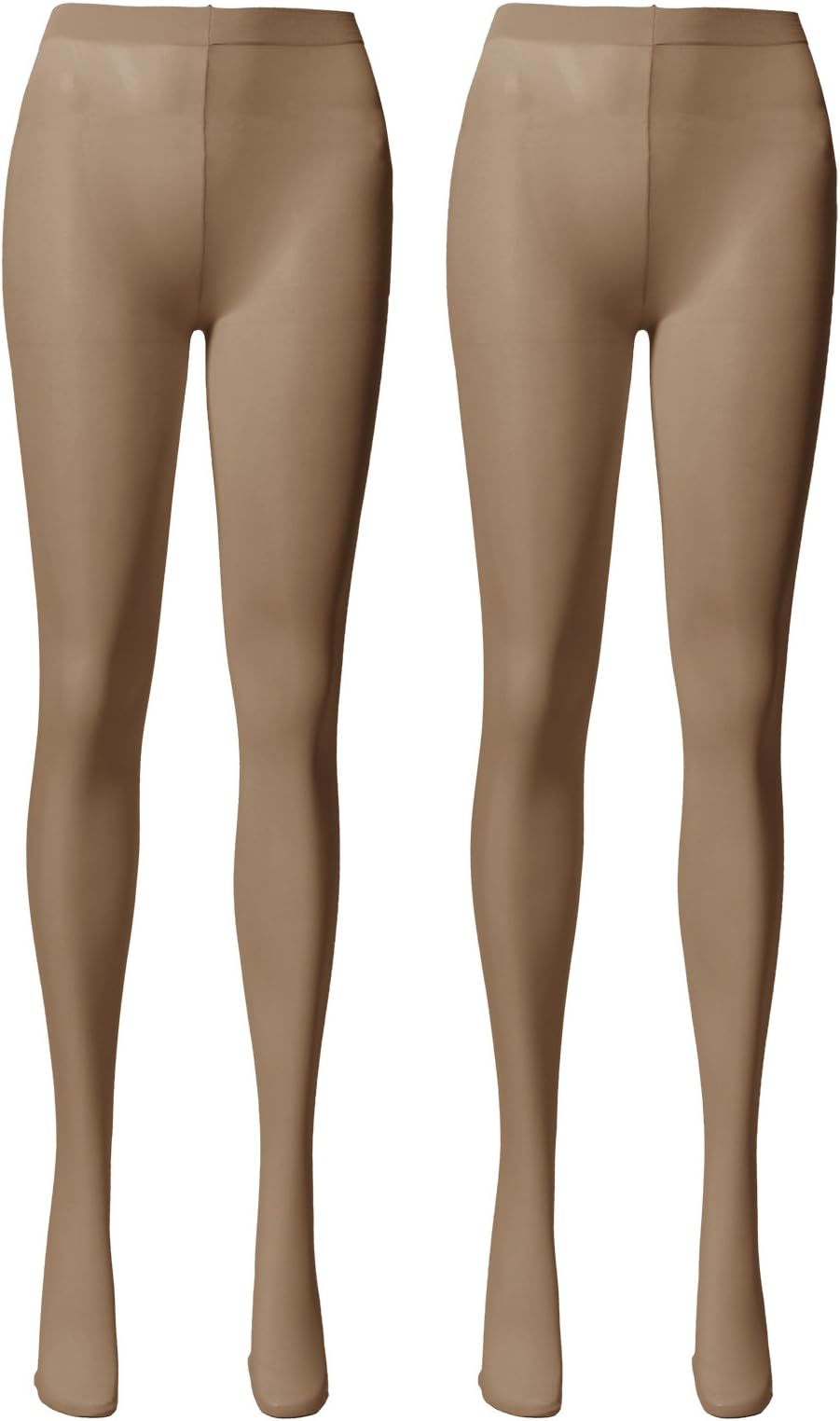 27 Colors - Women's 80 Denier Semi Opaque Solid Color Footed Pantyhose Tights 2Pair
