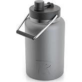 RTIC Half Gallon Vacuum Insulated Jug Graphite Matte | Portable, Stainless Steel, Metal Flask for Hot and Cold Drinks, Sports, Travel and Camping, BPA Free, Reusable, Sweat Proof
