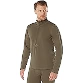 Rothco ECWCS Gen III Level II Underwear Top – Thermal Quarter Zip Grid Fleece Mid-Weight Shirt