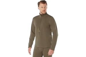 Rothco ECWCS Gen III Level II Underwear Top – Thermal Quarter Zip Grid Fleece Mid-Weight Shirt