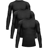 TELALEO 4, 3, 2, 5/1 Pack Boys' Girls' Compression Shirts Youth Long Sleeve Undershirt Sports Moisture Wicking Baselayer