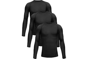 TELALEO Boys' Girls' Compression Shirts Youth Long Sleeve Undershirt Sports Performance Moisture Wicking Baselayer 1/2/5 Pack