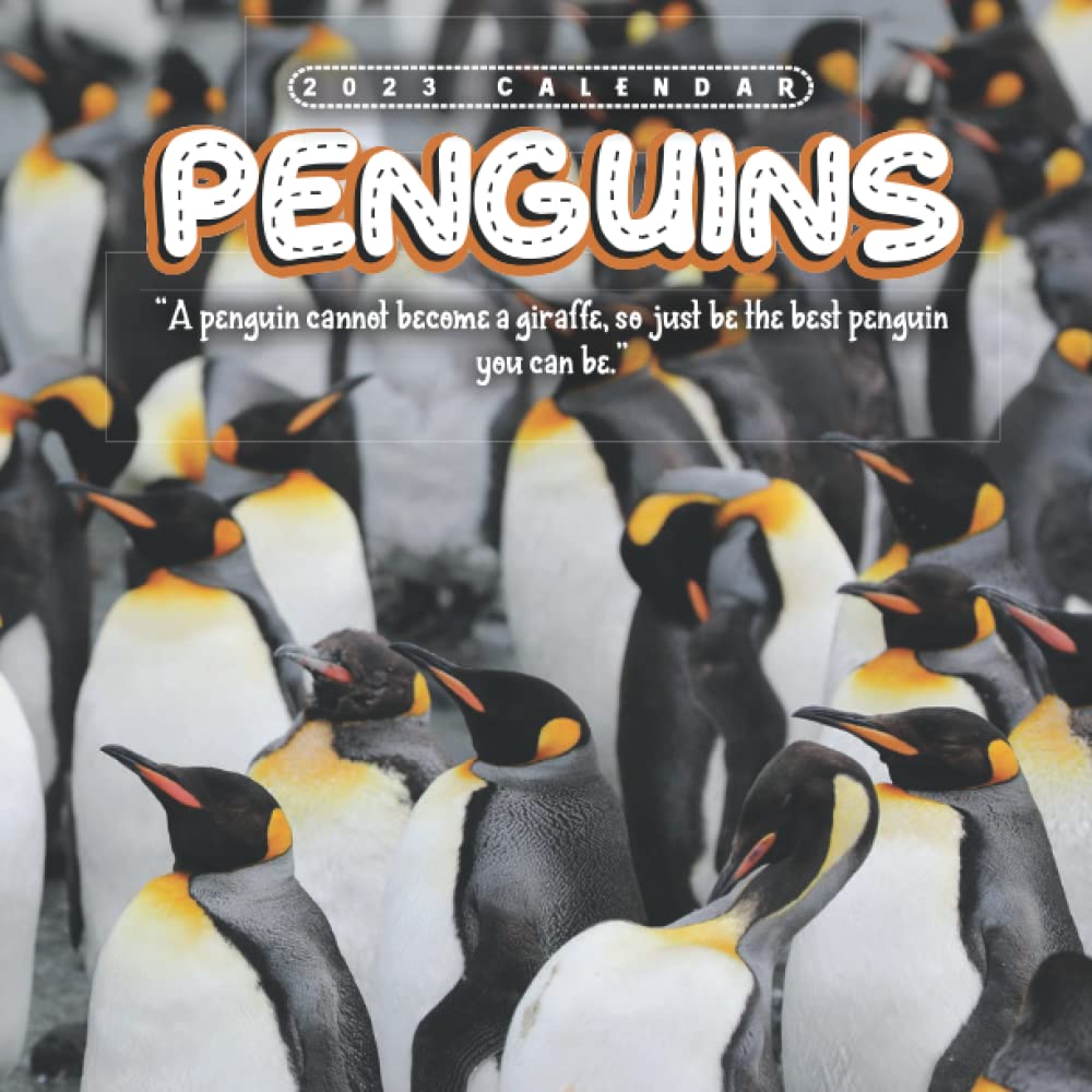 Penguins Calendar Beautiful 23 Calendar Gift For Family Friends And Yourself Thick Paper Home Office Organizer Large Monthly Grid Bonus Last 6 Months Of 22 Calliope Latifah Amazon Com Books