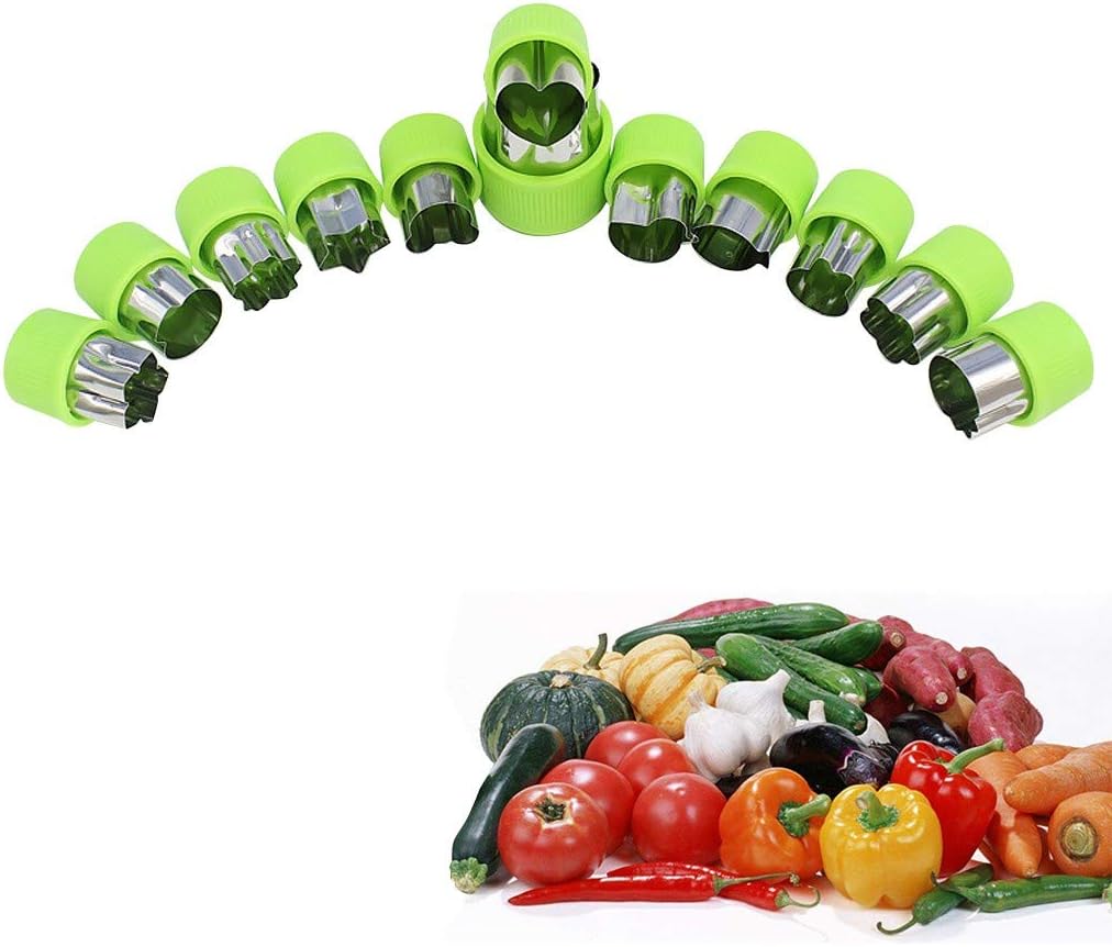 Mold Cutter Tools,TADAMI 12PCS Vegetable Cutter Shapes Set,Fruit and Cookie Stamps Mold,Cookie Cutter Decorative Food,Mini Pie,for Kids Baking and Food Supplement Tools Accessories Crafts for Kitchen