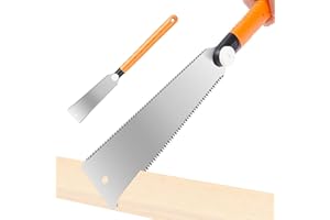 Japanese Pull Saw, 9.84 Inch Pro Double Edge Hand Saw SK5 Flexible Replaceable Blade 6-10 and 18 TPI Flush Cut Blade Japanese