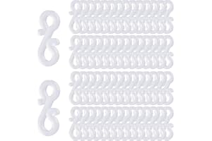 DORATALE 100 Pcs Christmas Light Clips, Gutter Hanger Hooks Outdoor Holiday Light Clips S Clips for Christmas Indoor Outdoor Decoration String Lights, Rope Lights, Weatherproof Outdoor Mini Lights Clips