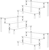 AZEAM 3-Tier Clear Acrylic Riser Display Stand 12in Shelves