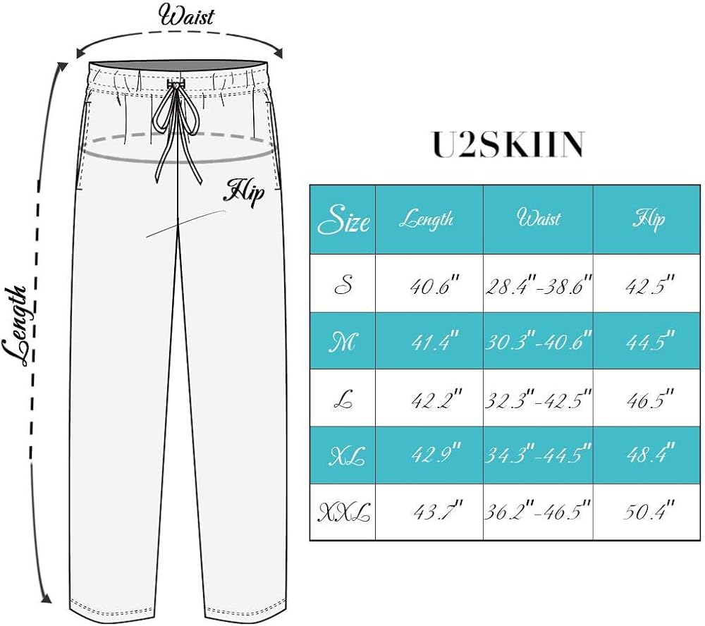 U2SKIIN Mens Cotton Pajama Pants, Lightweight Lounge Pant with Pockets Soft Sleep Pj Bottoms for Men at  Men’s Clothing store