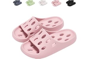 Avgiedy Shower Shoes for Women Men, Premium Quick Drying Shower Slippers Non-Slip Pool Beach Comfortable Lightweight House Slippers with Drain Holes