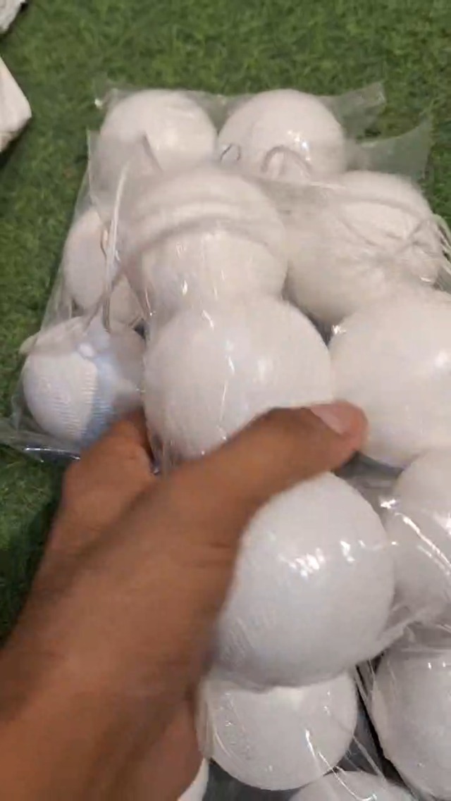 Set of 12 White Hard Plastic Cricket Balls, 2.8 Inch Diameter - Durable Practice Training Balls for Precision Shots