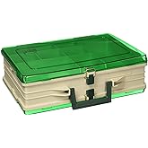 Plano Magnum Tackle Box Double Side Sandstone/Green 1119, Premium Tackle Storage,Multi