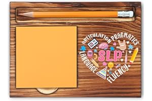 MFOMFO Speech Language Pathologist Thank You Gifts for Women, Speech Language Pathologist Appreciation Gifts for Womem, Speech Language Pathologist Gifts Office Home Self-Stick Note Pad Holders-LBB28