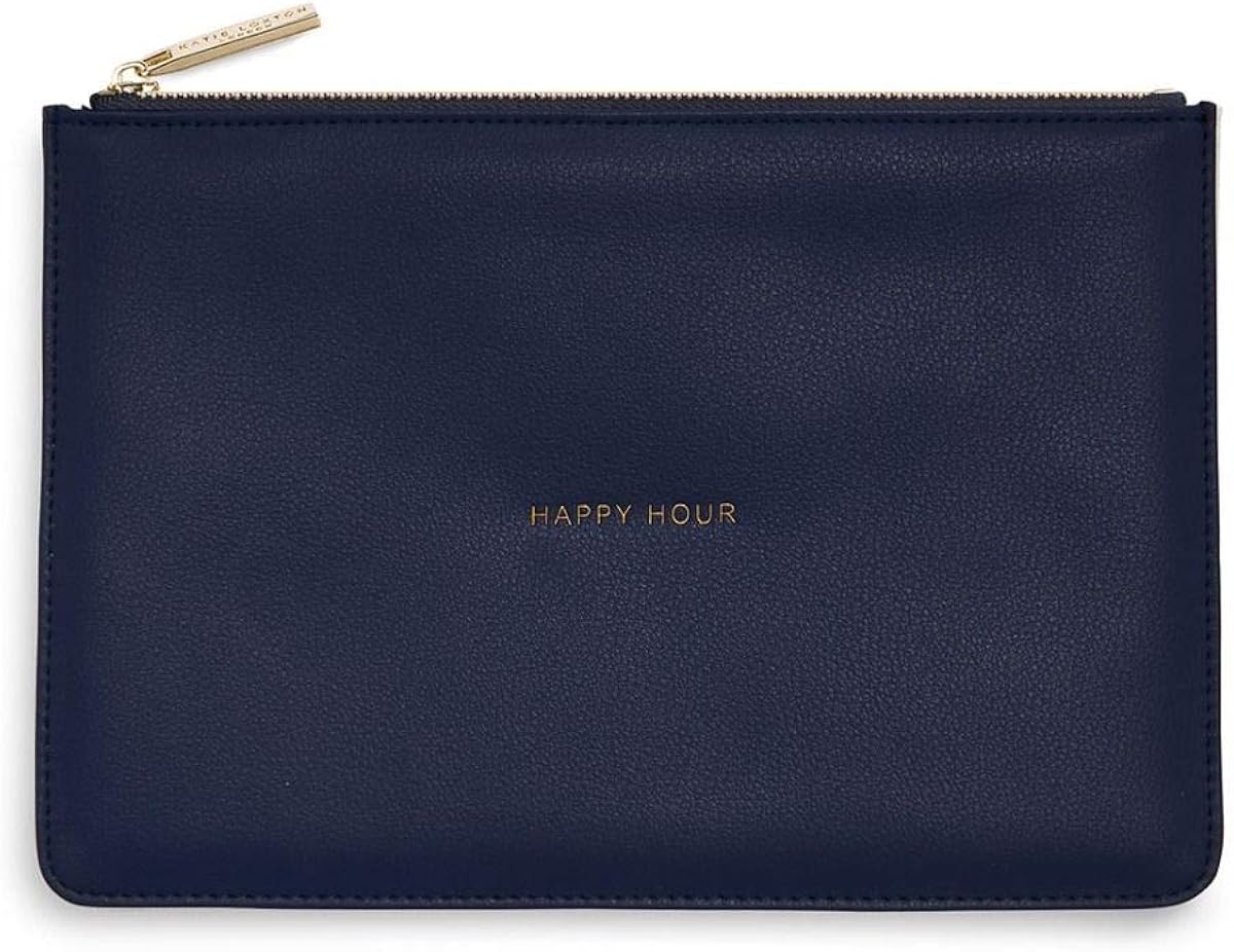 navy leather clutch