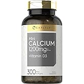Carlyle Calcium 1200 mg with Vitamin D3 | 300 Softgels | Non-GMO and Gluten Free Supplement