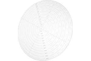 Baluue 10-inch Acrylic Quilting Tool Round Center Finder Ruler Circle Template for Sewing Patchwork and DIY