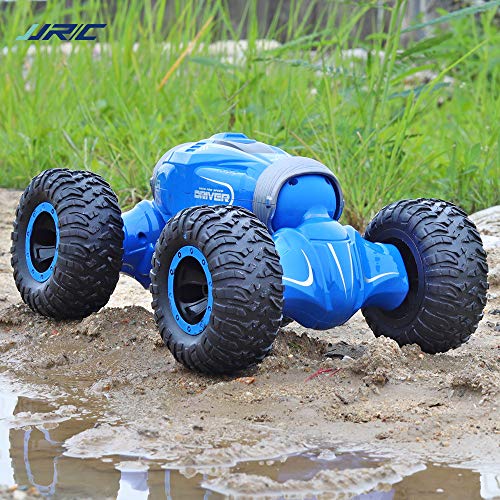RC Car,Remote Control Car,Stunt Car Toy,JJR/C Q70 2.4GHz 4WD Twist- Off Road Monster Truck Desert Truck RC Car Deformation for All Adults and Kids (Blue)
