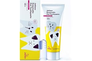 JATISSE Enzymatic Pet Toothpaste | Dog Tooth Brushing Kit | Cat & Dog Dental Care | Controls Plaque, Tartar, & Bad Breath 3.38 fl.oz