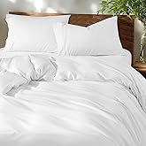 Shilucheng 100% Cotton Full Size Duvet Covers - 600 Thread Count, Luxury Sateen Weave Egyptian Cotton Comforter Cover with Zipper Closure & Corner Ties,Hotel Bedding Duvet Covers 3 Piece (White)